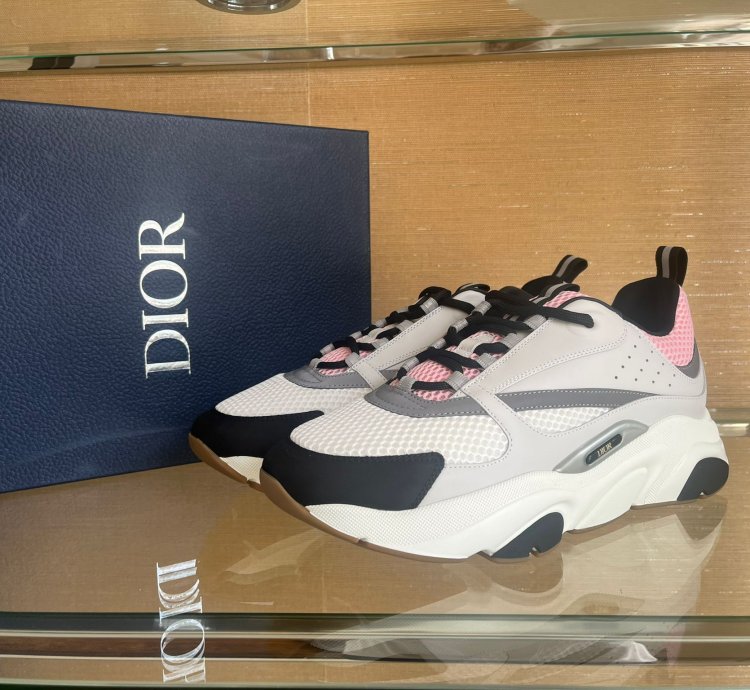Dior B22 Sneakers In Pale Grey Pink