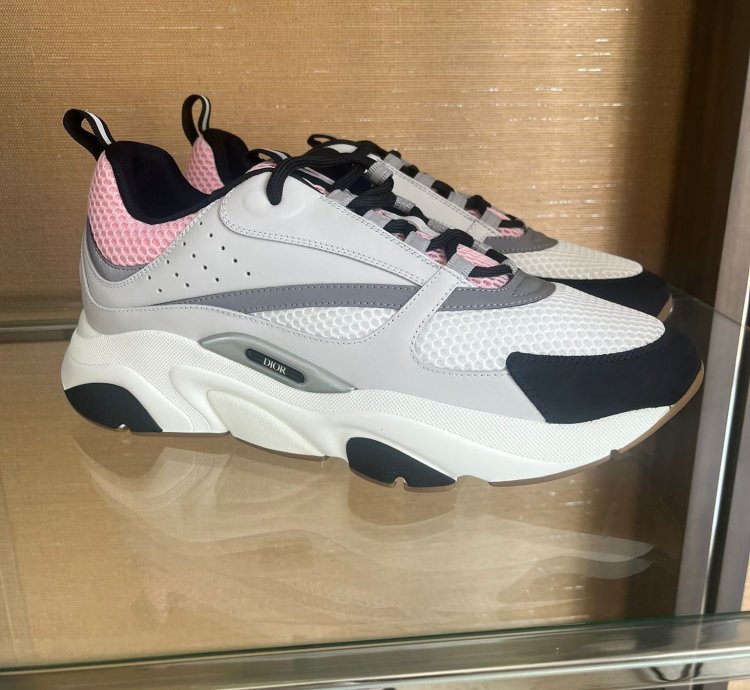 Dior B22 Sneakers In Pale Grey Pink