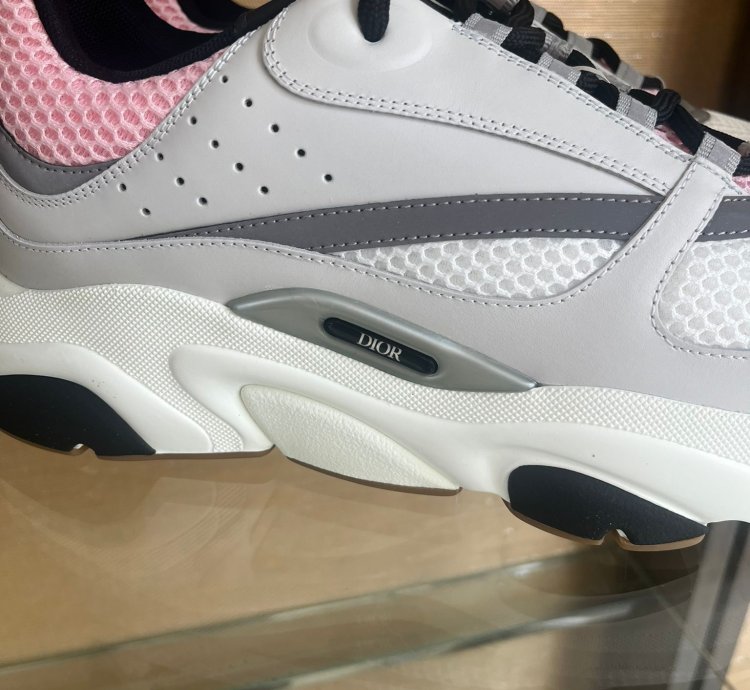 Dior B22 Sneakers In Pale Grey Pink