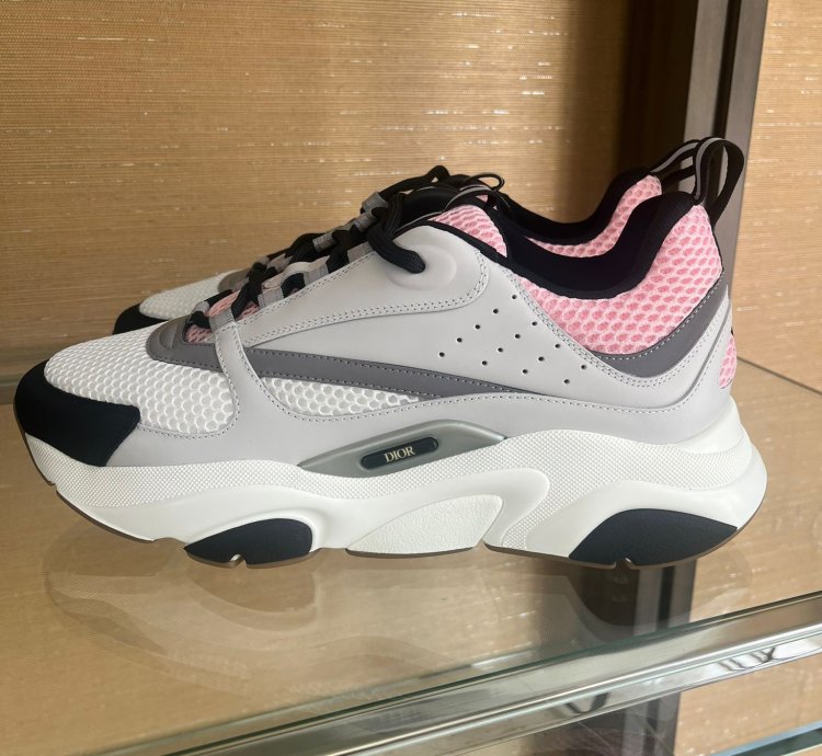 Dior B22 Sneakers In Pale Grey Pink