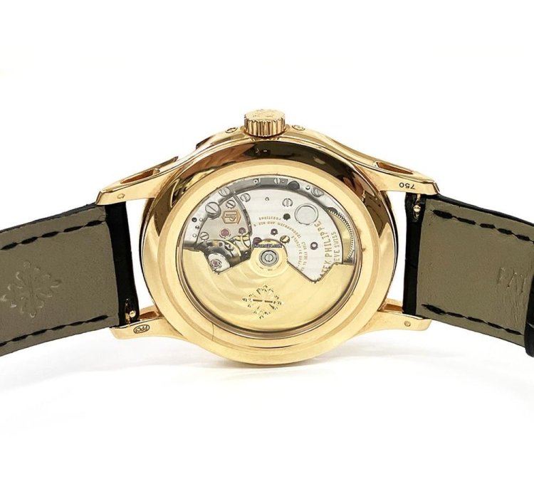 Patek Philippe Annual Calendar Complications Annual Calendar 40mm 5205r-010 Rose Gold With Black Leather Watch Black Dial 2017