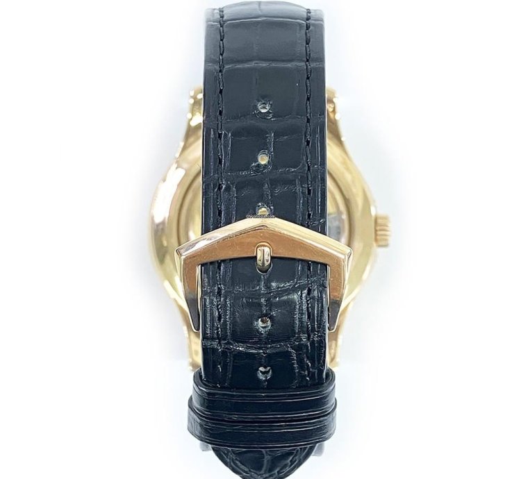 Patek Philippe Annual Calendar Complications Annual Calendar 40mm 5205r-010 Rose Gold With Black Leather Watch Black Dial 2017