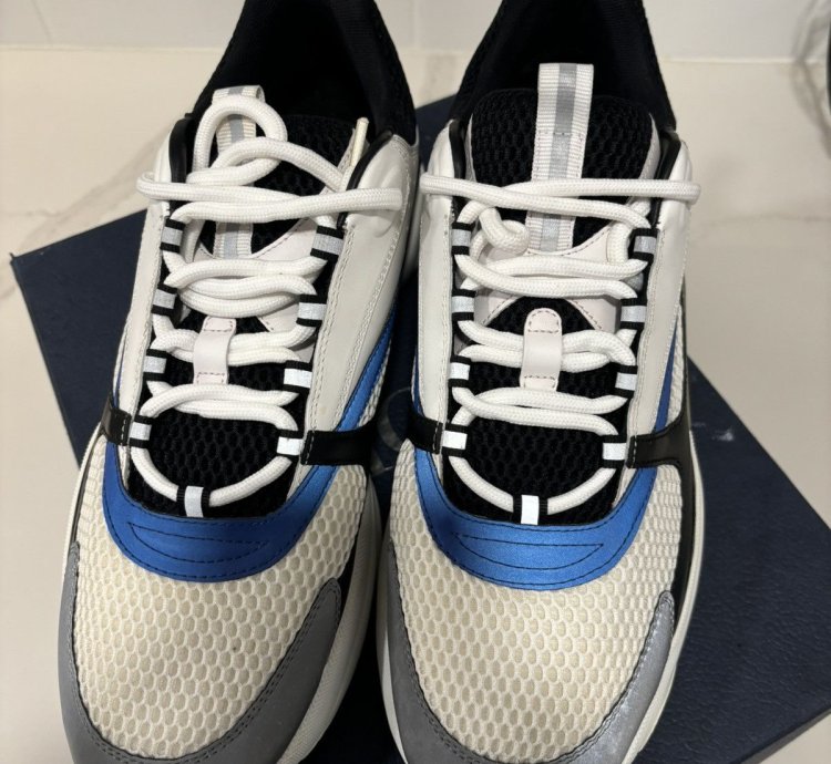 Dior B22 Sneakers White Black Blue