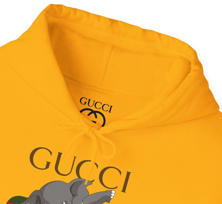 Gucci Elephant Gold Hoodie - Size Usa
