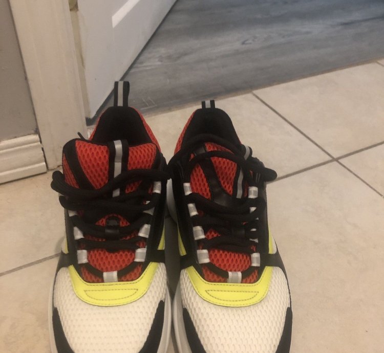 Dior B22 Trainers Black White Neon