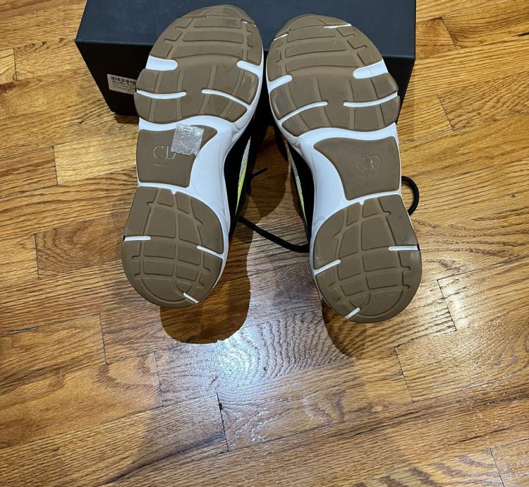 Dior B22 Trainers Black White Neon