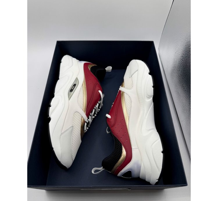 Dior B22 White Black Burgundy Gold Size 16 Eu 49