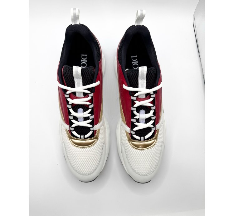Dior B22 White Black Burgundy Gold Size 16 Eu 49