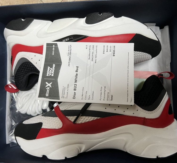 Dior B22 White Red