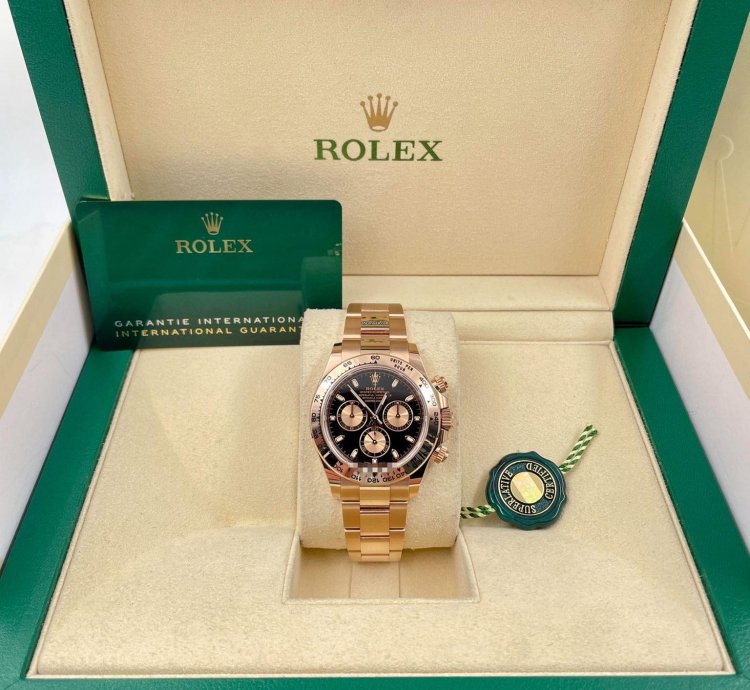 Rolex Daytona 116505 Rose Gold Black Dial Unworn 2022