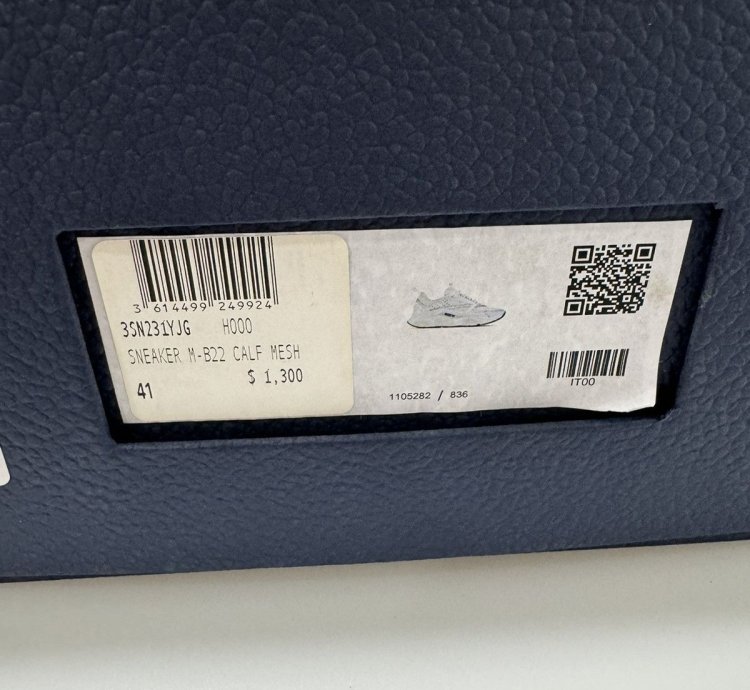 Dior B22 White Silver Sneakers 3sn231yjg