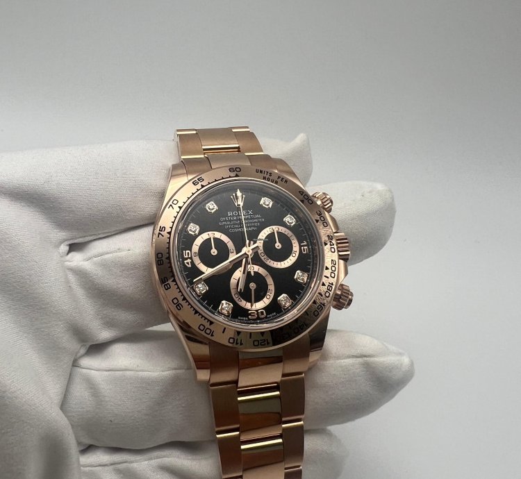 Rolex Daytona 116505 Rose Gold Black Diamond Dial New 2022