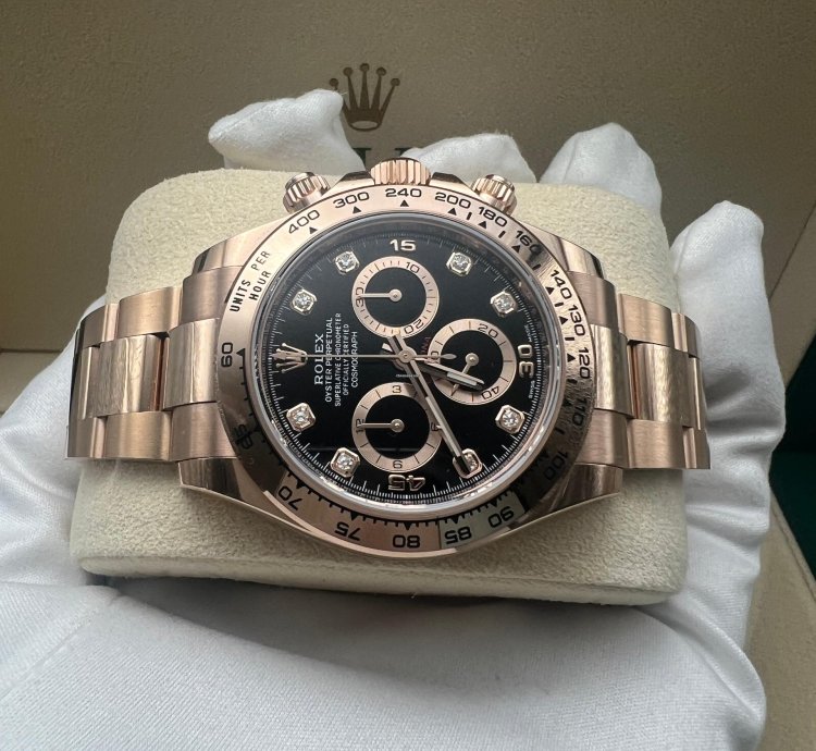 Rolex Daytona 116505 Rose Gold Black Diamond Dial New 2022