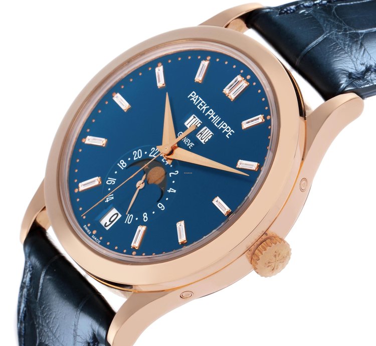 Patek Philippe Annual Calendar Complications Annual Calendar Rose Gold Diamond Watch 5396 Box Papers