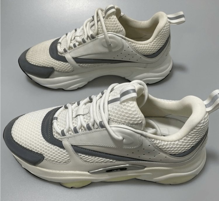 Dior B22 White Silver Sneakers Men Eu 43 Us 10