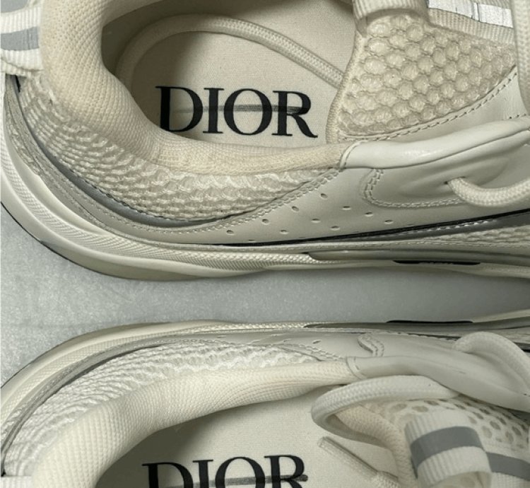 Dior B22 White Silver Sneakers Men Eu 43 Us 10