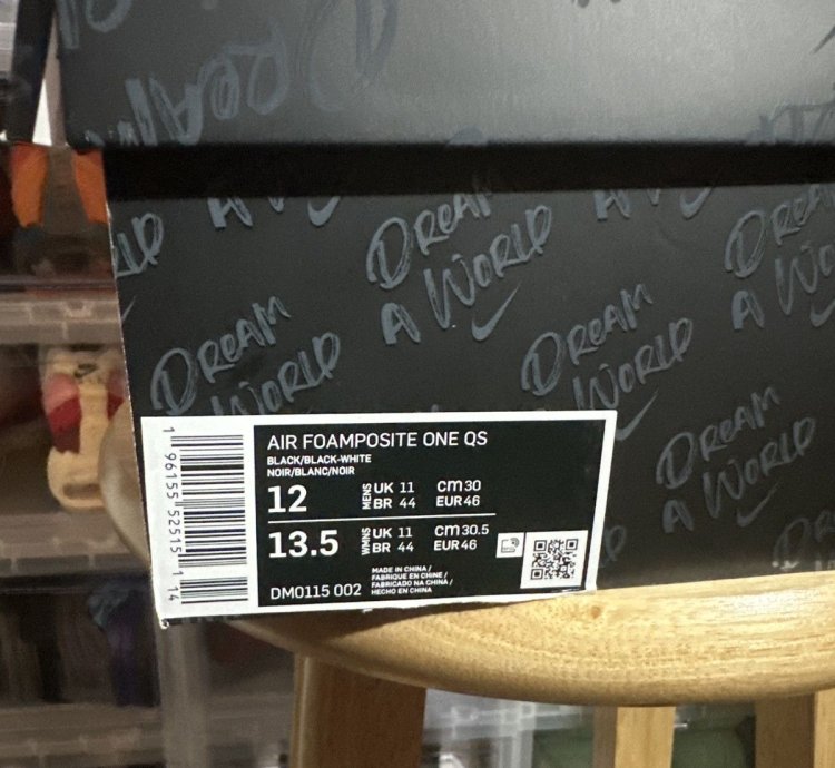 Nike Foamposite Dream World Black Size 12
