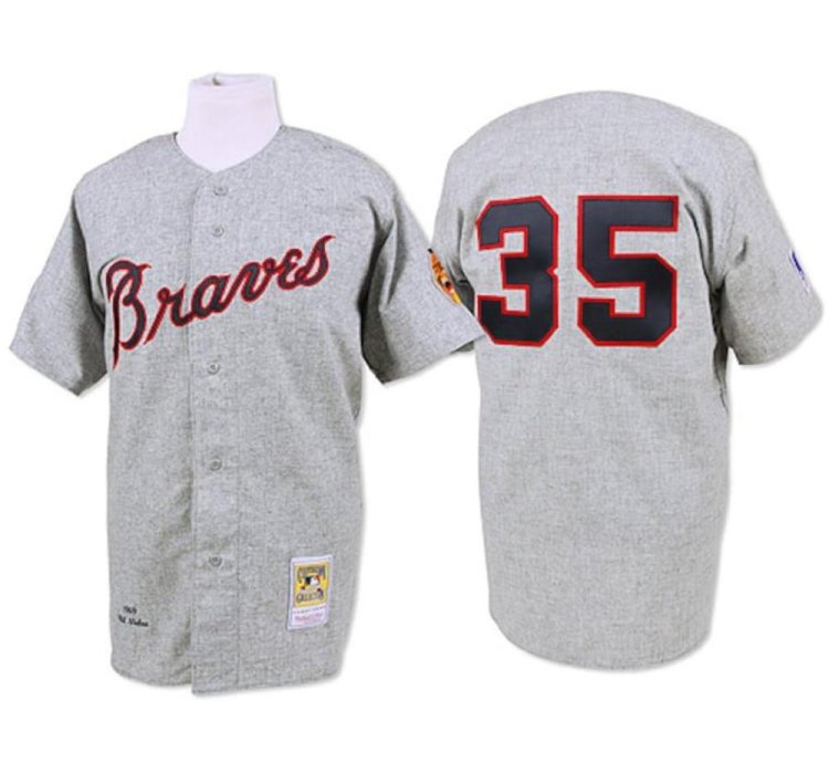 Atlanta Braves Phil Niekro Gray 1969 Throwback Jersey