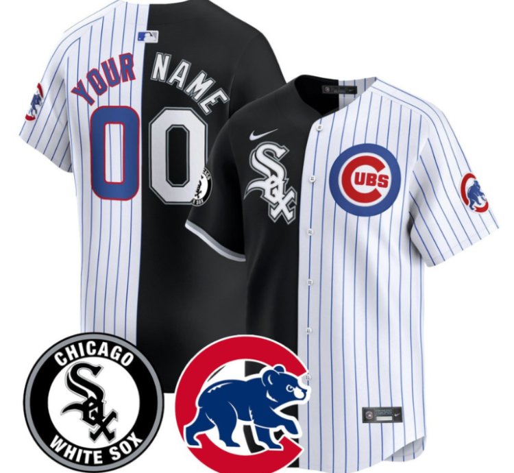 Custom Chicago White Sox Jersey Mix Chicago Cubs - All Stitched