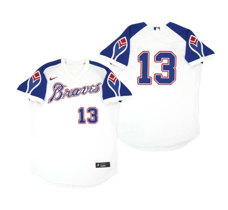 Atlanta Braves Ronald Acuna Jr White Throwback Jersey