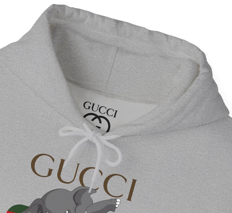 Gucci Elephant Grey Hoodie - Size Usa