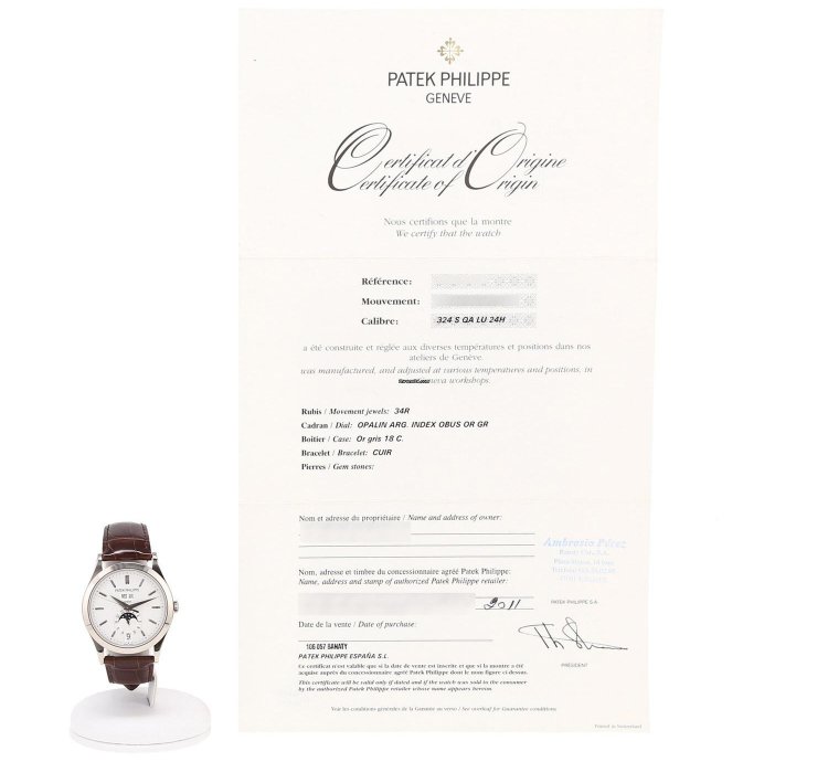 Patek Philippe Annual Calendar En Or Blanc Ref