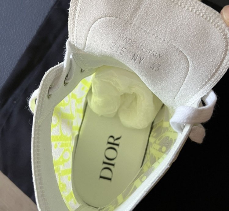 Dior B23 High Dior Oblique - White Yellow
