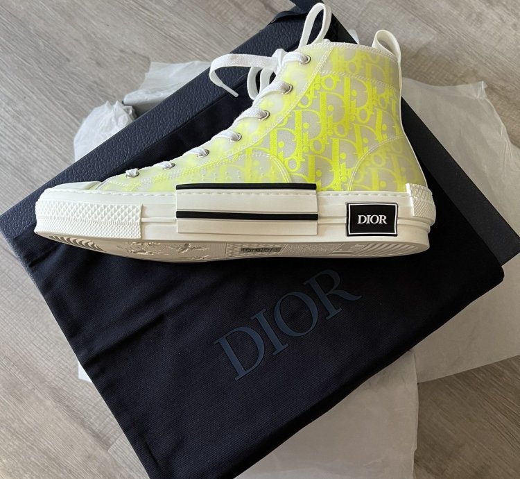 Dior B23 High Dior Oblique - White Yellow
