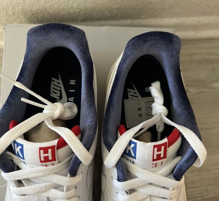 Nike Kith Paris Air Force 1 White Midnight Navy Size 10 5