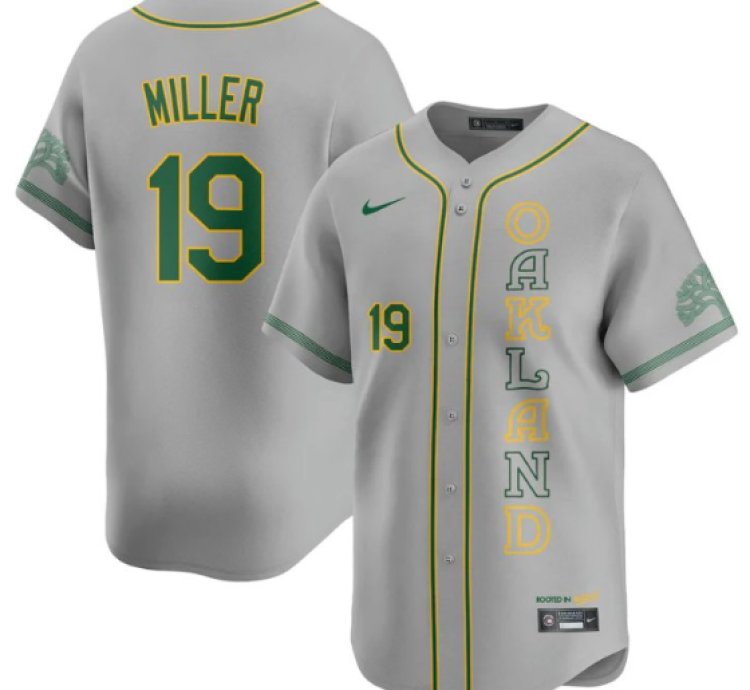 Mason Miller Jersey 19 Oakland Athletics City Connect Concept Stitched Gray