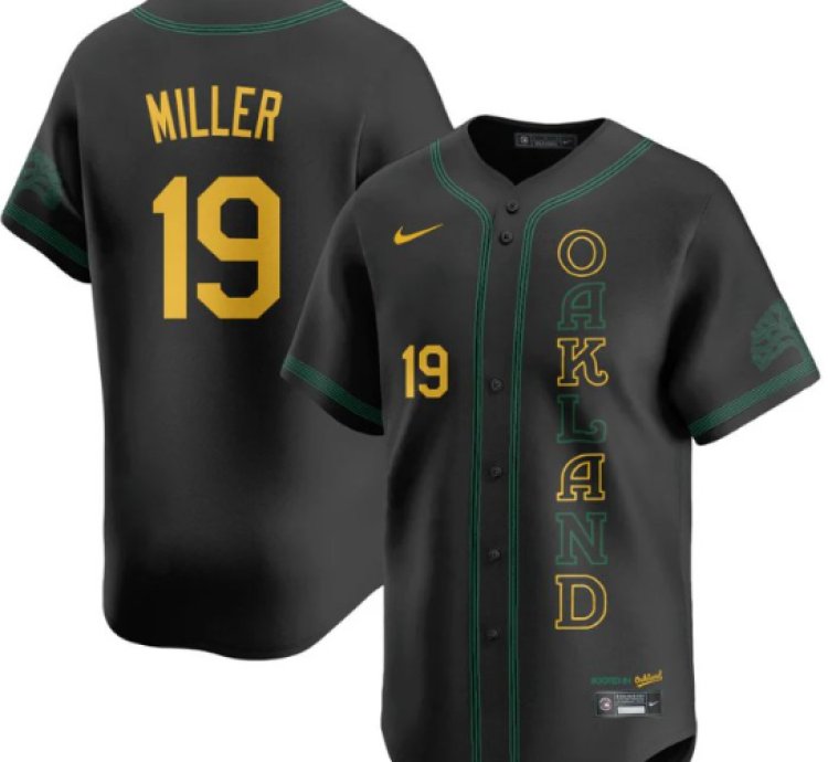 Mason Miller Jersey 19 Oakland Athletics City Connect Concept Stitched Black