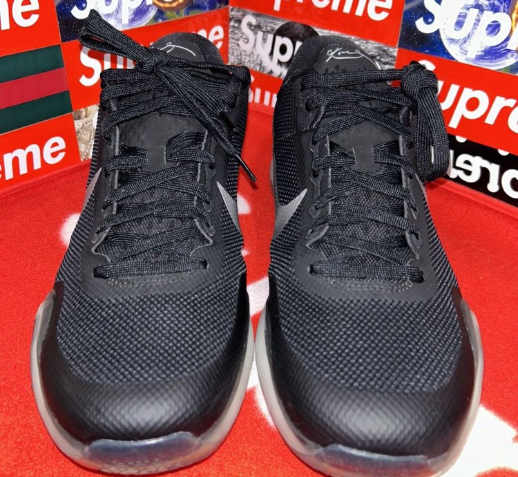 Nike Kobe 10 Tb Black Metallic Silver 813030-010 Size 14 5