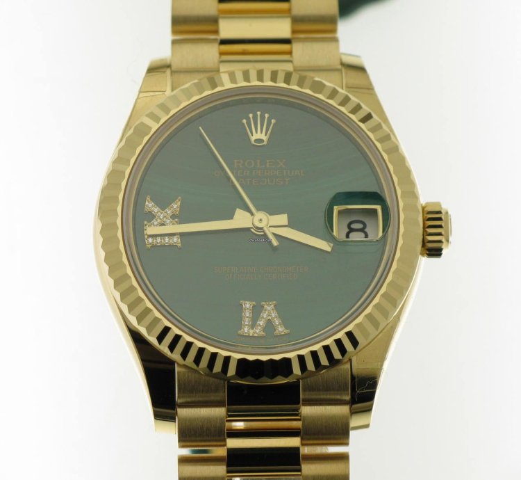 Rolex Datejust 31 Malachite 6 9 Diamond Dial 278278