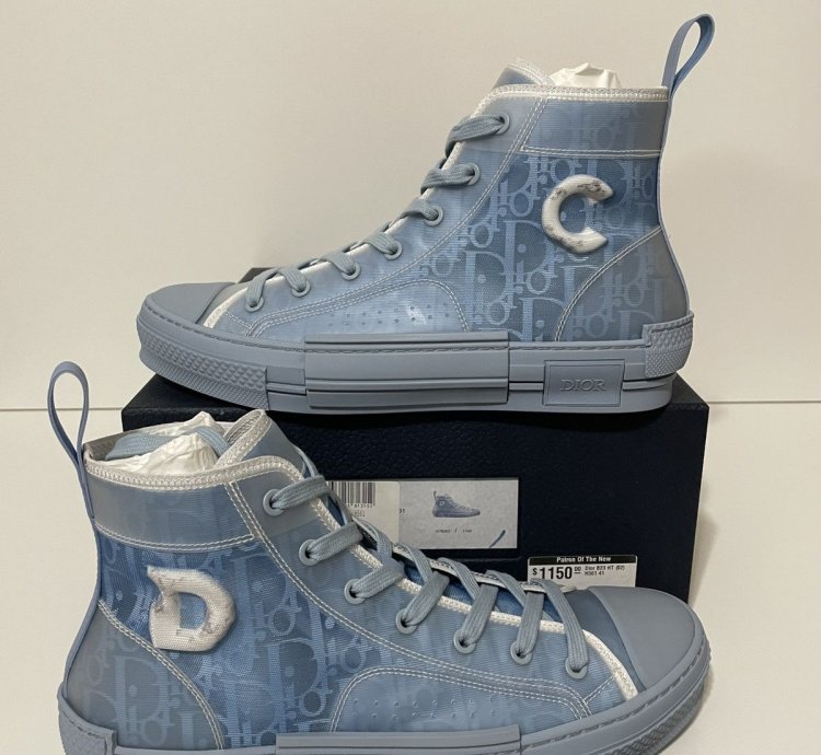 Dior B23 High Top Daniel Arsham Light Blue Size Us 8 5 Eu 41
