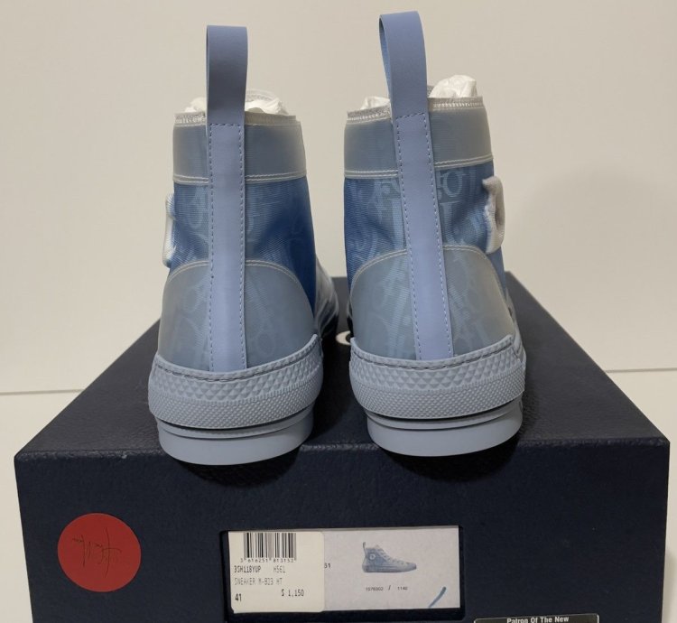 Dior B23 High Top Daniel Arsham Light Blue Size Us 8 5 Eu 41