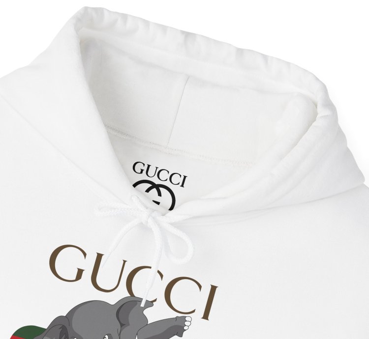 Gucci Elephant White Hoodie - Size Usa