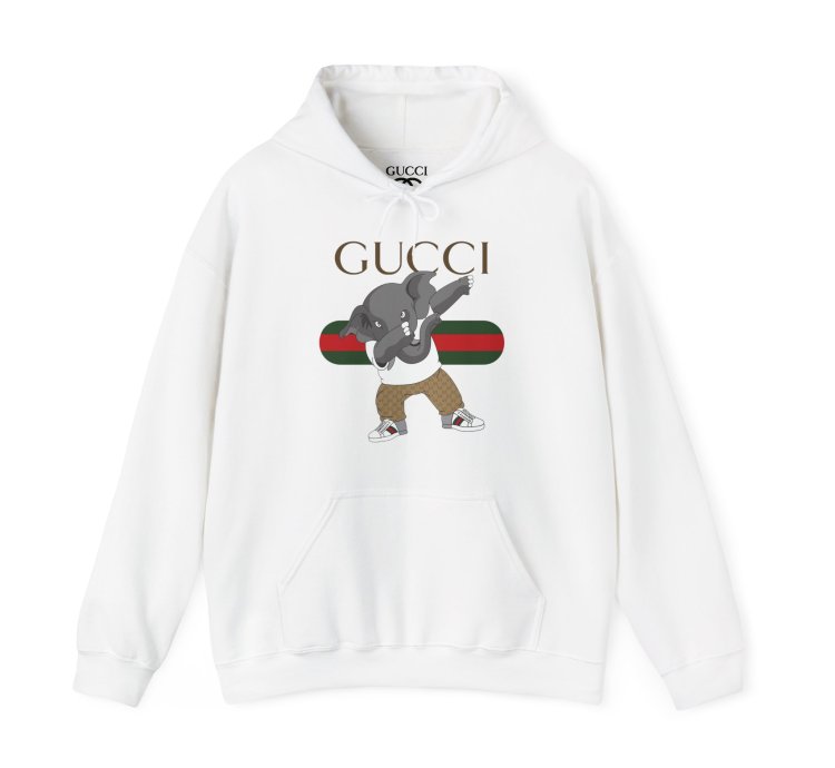 Gucci Elephant White Hoodie - Size Usa