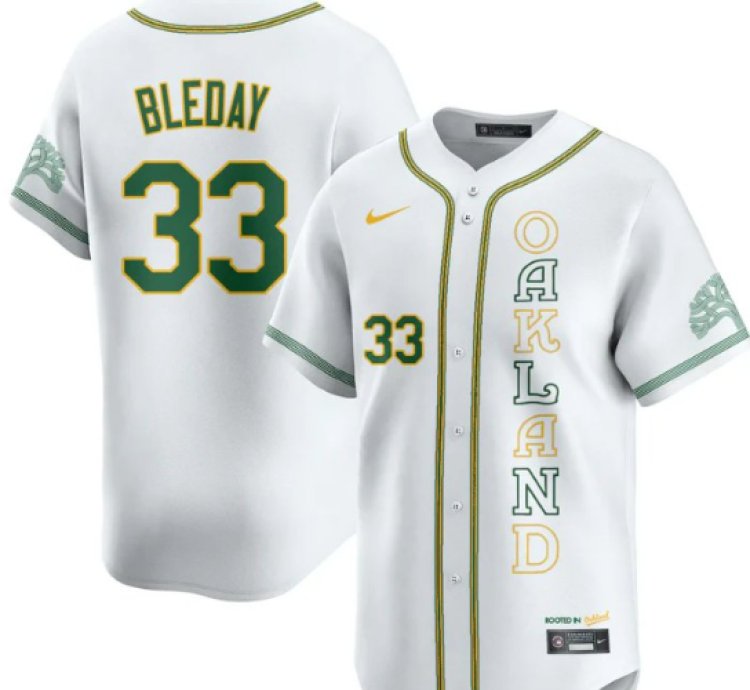 Jj Bleday Jersey 33 Oakland Athletics City Connect Concept Stitched White