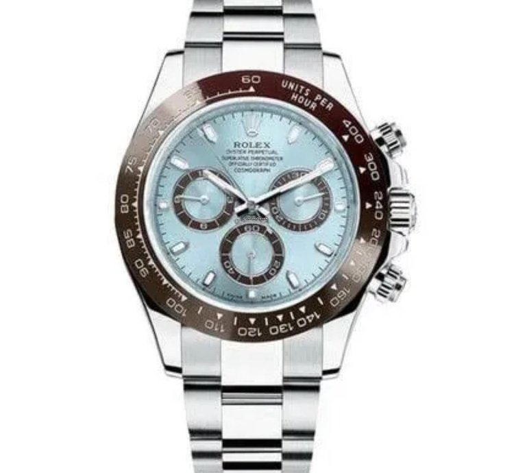 Rolex Daytona 116506 Platinum Oyster Bracelet Ice Blue Dial New 2023