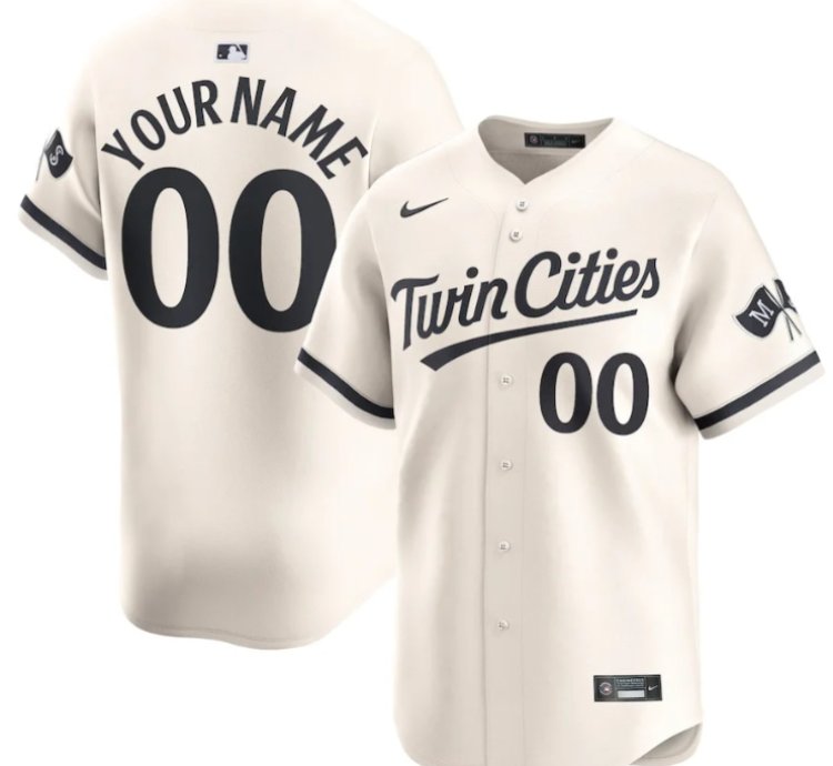 Minnesota Twins Alternate Limited Custom Men Jersey - Cream