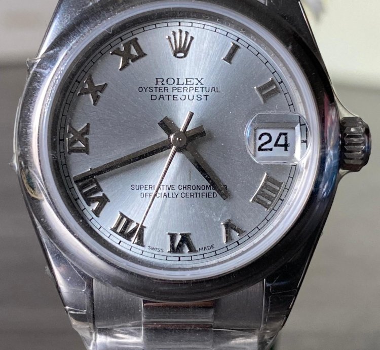Rolex Datejust 31 New 2022 Full Stickers Datejust 31 Platinum Silver Roman Dial President Bracelet 178246