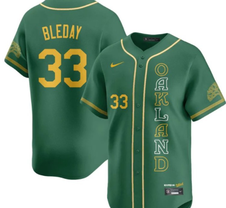 Jj Bleday Jersey 33 Oakland Athletics City Connect Concept Stitched Green