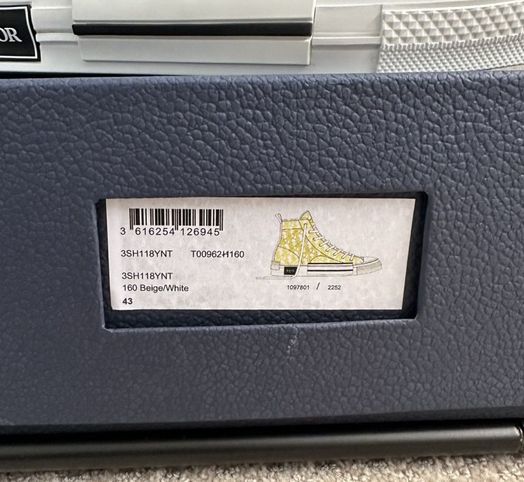 Dior B23 High Top Neon Yellow Sneakers Brand New