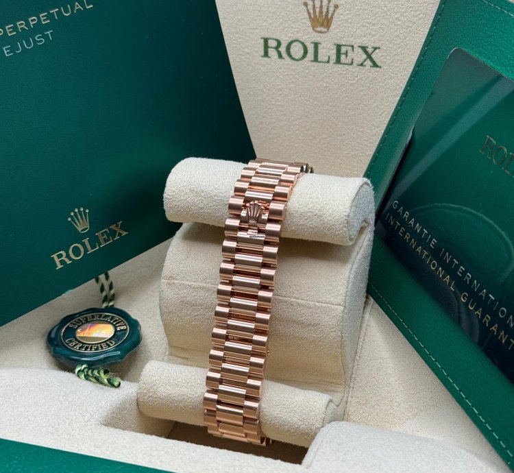 Rolex Datejust 31 New 2023 Mother Of Pearl Dial Diamond Bezel Rose Gold President Bracelet