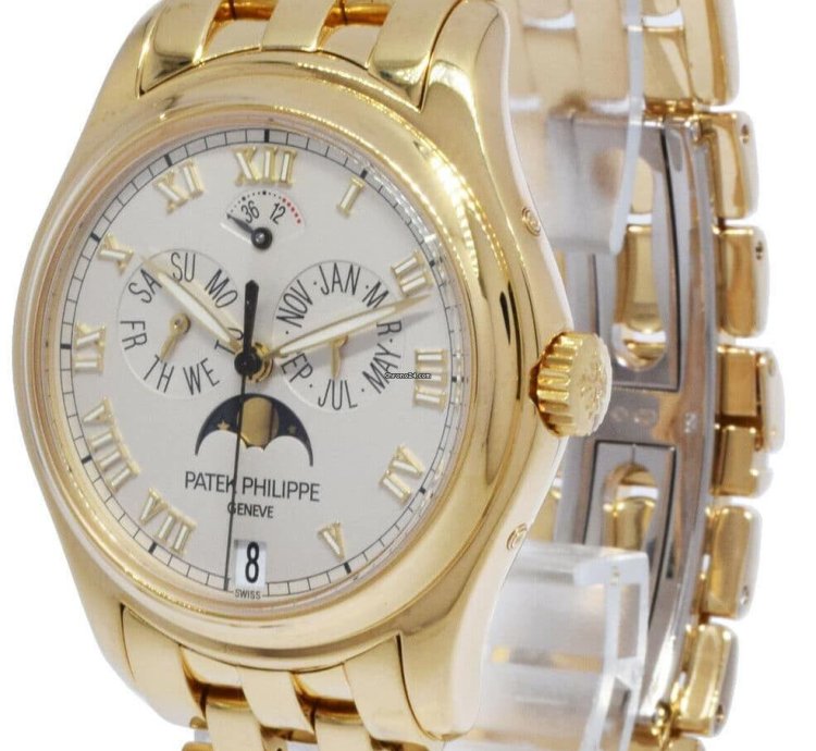 Patek Philippe Annual Calendar Moon 18k Yellow Gold Watch Papers 5036 1j