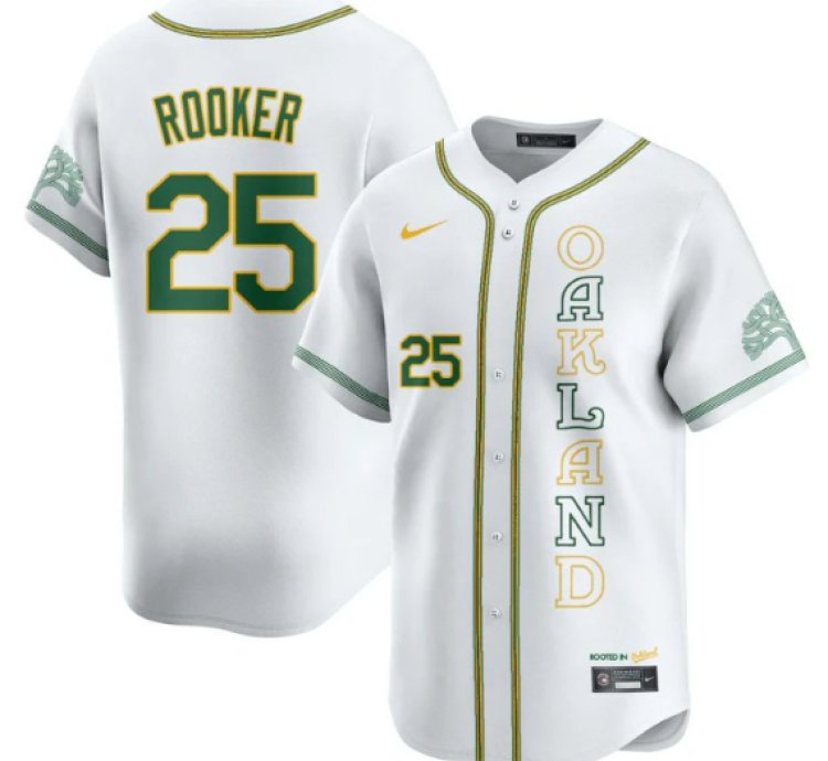 Brent Rooker Jersey 25 Oakland Athletics City Connect Concept Stitched White