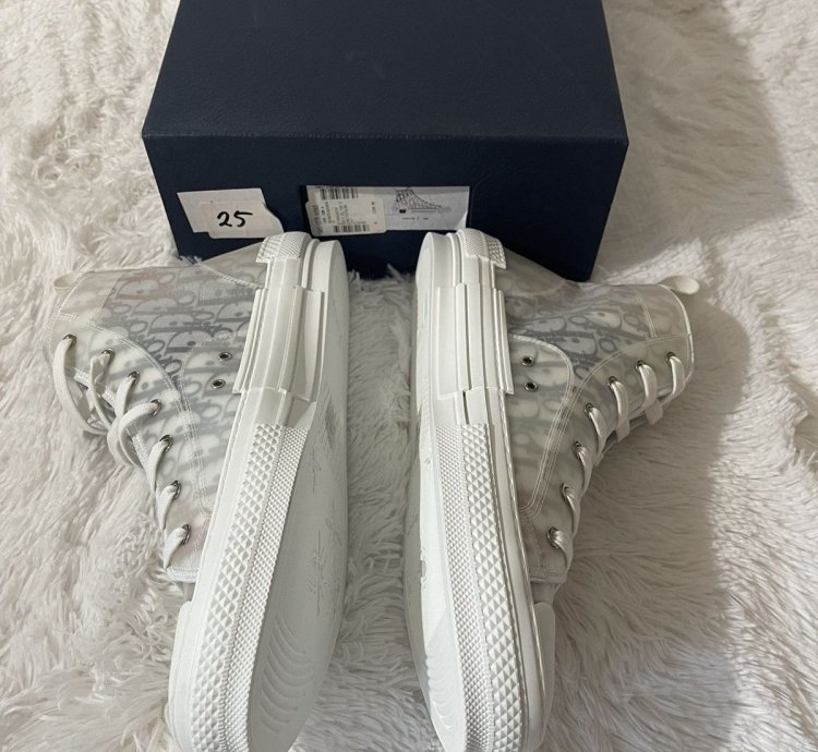 Dior B23 High Top Sneakers In Multicolor Dior Oblique