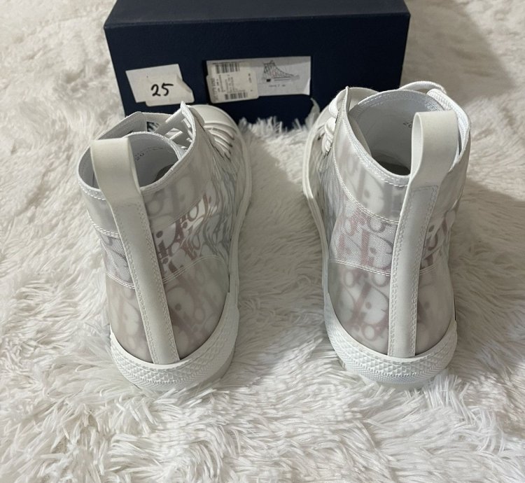 Dior B23 High Top Sneakers In Multicolor Dior Oblique