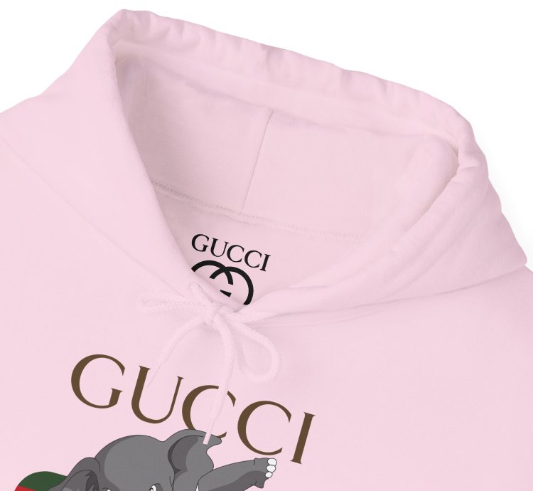 Gucci Elephant Light Pink Hoodie - Size Usa