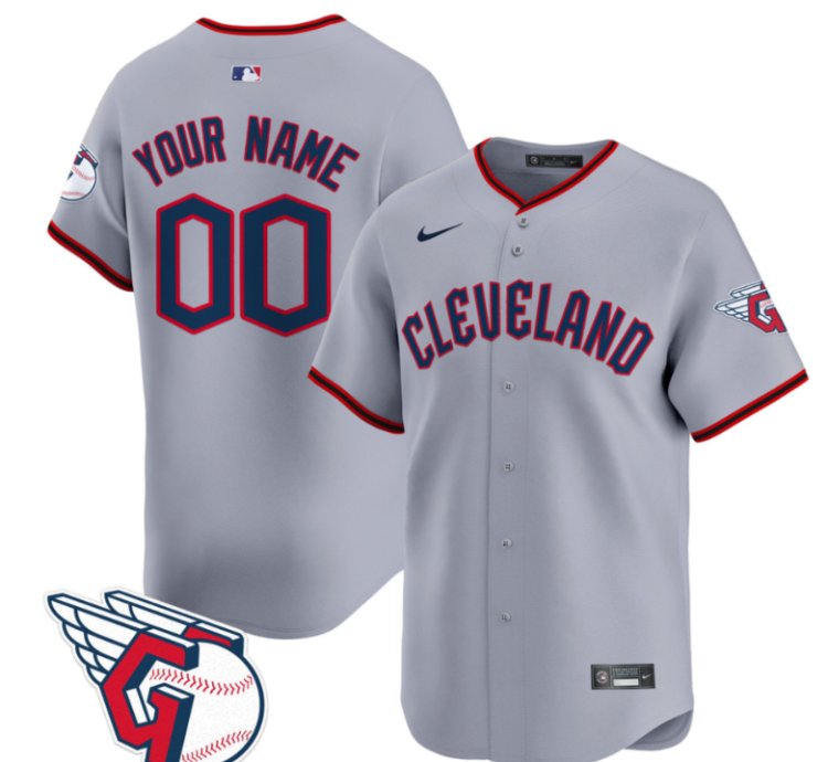 Cleveland Guardians 2025 Gray Road Custom Jersey - All Stitched